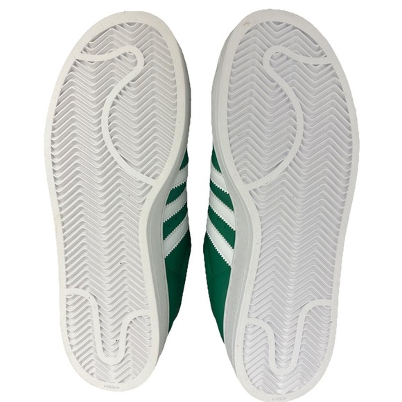 adidas Unisex\'s Superstar II JI3076 Semi Court Green Cloud White Core Black SZ 9